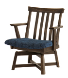 飛騨家具 肘付回転チェア 木楽 イバタインテリア